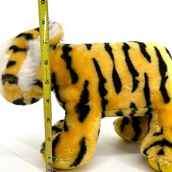 Squeezems Plush Tiger Vintage 1987 Korea Fundamental Zoo **No Sound** - Picture 9 of 10